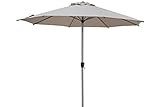 SORARA® Lyon Rund Sonnenschirm Parasol | Ø 300 cm | Sandfarben | Kippbar