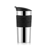 Bodumtravel mug Thermobecher aus Edelstahl (Doppelwandig, Spülmaschinengeeignet, 0,35 liters) Schwarz