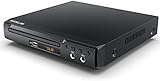 Mini DVD-Player SCART Kompakter CD-Player – Regionsfreier HDMI-DVD-Player für TV, mit HD DVD/CD/VCD-Player, USB, 2 Mikrofonen, HD/AV-Kabel, integriertem PAL/NTSC-TV-System (SCART, Metallgehäuse)