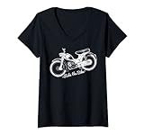 Damen Ride The Bike Mofa Hercules Prima S Kreidler Moped T-Shirt mit V-Ausschnitt