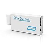 Wii zu HDMI Adapter, Konsolen Adapter,Wii to HDMI 720p/1080P HD Converter Adapter mit 3,5mm Audioausgang Wii zu HDMI Konverter für Wii Monitor Beamer Fernseher.