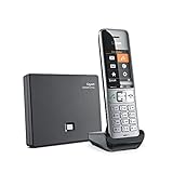 Gigaset Comfort 500A IP Flex DECT, Gap, LAN Schnurloses Telefon analog Babyphone, Freisprechen, für Hörgeräte kompatibe