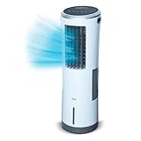 Mediashop Livington InstaChill – Kühler mit Wasserkühlung – mobiler Luftkühler mit 3 Kühlstufen – Kühlgerät ohne Abluftschlauch für 12h Kühlung Dank 8,5 L Tank, mit Fernbedienung, Luftbefeuchter