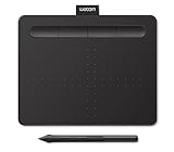 Wacom Intuos Small Zeichentablett - Tablet zum Zeichnen & zur Fotobearbeitung mit druckempfindlichem Stift schwarz - Ideal für Home-Office & E-Learning