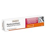 Hydrocortison-ratiopharm® 0,5% Creme bei allergischen und entzündlichen Hautirritationen, Juckreiz, Sonnenbrand und Insektenstichen. 15 g Creme