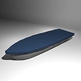 Premium Boot Persenning Bootsplane - Anka, Ruderboot, Schlauchboot, Angelboot & Co Bootsplane extrem reißfest Pioner, Terhi, GFK, Bavaria, Fishman, Verus, (B 500cm x T 220cm, Dunkelblau)