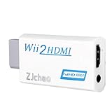 Lazmin Wii zu HDMI Adapter, Wii zu HDMI Konverter Full HD 720P 1080P Ausgang Upscaling 3.5mm Audio Video Ausgang für HDTV Monitor