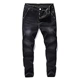 Herren Classic Loose Casual Jeans Temperament Commuter Everyday Gutaussehende All-Match-Jeanshose mit mittlerer Taille 42