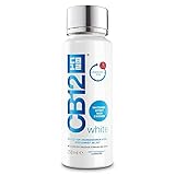 CB12 White Mundspülung: Mundwasser für weißere Zähne und frischen Atem, mit Zinkacetat & Chlorhexidin, Geschmack Minze, alkoholfrei, 250 ml