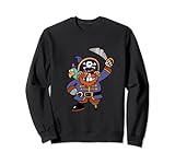 Pirat Ahoy Avast ye! Totenköpfe & Knochen Kostüm Ahoy Halloween Sweatshirt