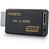 Musou Wii HDMI Adapter Wii auf HDMI Adapter 1080P/720P HD Converter Adapter mit 3,5mm Stereo Audioausgang Wii zu HDMI Konverter für Nintendo Wii HDTV