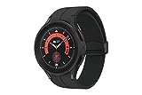 Samsung Galaxy Watch5 Pro, Runde Bluetooth Smartwatch, Wear OS, Outdoor-Fitnessuhr, Fitness-Tracker, 45 mm, Titanium Black (Deutche Version)