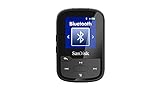 SanDisk Clip Sport Plus MP3 Player 16 GB (Bluetooth, 20 Stunden Akkulaufzeit, leicht, Kopfhörer, FM- Funk, bis zu 4.000 Songtitel) Schwarz, 32GB