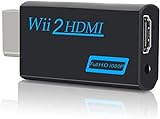 Wii zu HDMI Konverter, Wii zu HDMI 1080P 720P Anschluss Ausgang Video & 3,5 mm Audio – unterstützt alle Wii-Display-Modi (Black)