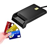 VBESTLIFE CAC - Chipkartenleser, DOD - Militär - USB - ID/IC - Bankkartenleser für DNIE, ATM, IC, ID, CAC, SIM, Chipkarte usw