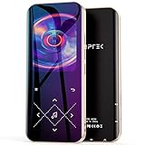 AGPTEK MP3 Player Bluetooth 5.3, 32GB HiFi Sound Musikplayer mit 2,4 Zoll TFT Farbbildschirm, Kopfhörer, Lautsprecher, Touch-Tasten, FM-Radio, E-Book, Aufnahme, Unterstüzt TF-128GB, Schwarzgold