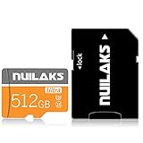 512 GB Micro-SD-Karte mit Adapter Hochgeschwindigkeits-Speicherkarte der Klasse 10 für Android-Smartphones, Überwachungskameras, Tablets und Drohnen microSDXC (512 GB)