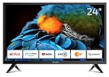DYON D800177 Smart 24 XT 60 cm (24 Zoll) Fernseher (HD Smart TV, HD Triple Tuner (DVB-C/-S2/-T2), Prime Video, Netflix, YouTube & HbbTV, WLAN, Hotel Modus), Schwarz