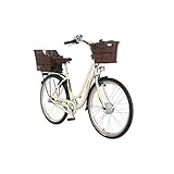 FISCHER E-Bike Retro ER 1804, Elektrofahrrad, Elfenbein glänzend, 28 Zoll, RH 48 cm, Frontmotor 25 Nm, 36 V Akku