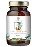 WECOLOGY® Papain & Bromelain Kapseln Hochdosiert - 90 Stück - Nachhaltige Enzym Tabletten - Für ein gutes Bauchgefühl - Superfood Vegan mit Papaya und Ananas Pulver