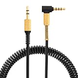 Yizhet Ersatz Audio Kabel Kompatibel mit Marshall Major 1 Major 2 Major 3 Marshall Monitor Kopfhörer mit Mikrofon Lautstärkeregler, 3,5mm Stecker Volumen Steuerung Kabel für Smartphone (Schwarz)
