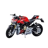LIUYANGONGSI 1:18 Für Ducati V4s Street Fighter Simulation Legierung Motorrad Spielzeug Modell Dekoration Interaktives Geschenk Motorrad Modell