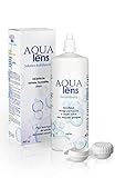 AQUA lens Kontaktlinsen Fluessigkeit (360 ml + Behälter) - Premium All-in-One Kombilösung für weiche Kontaktlinsen mit HPMC