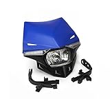 Blau Universal Motorrad Scheinwerfer Scheinwerfer Licht Verkleidung Street Fighter Maske Day Running Light LED Drehen Signal Lichter für Yamaha YZ125 YZ250 YZ250F YZ450F WR250 F WR450 F
