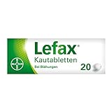 Lefax Kautabletten bei leichten Blähungen, Druck- und Spannungsgefühl im Bauch, für die ganze Familie, Kinder ab 6 Jahren, 20 Stück
