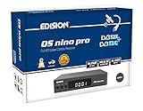 EDISION OS NINO PRO Full HD Linux E2 Combo-Receiver H.265/HEVC (1x DVB-S2/X, 1x DVB-T2/DVB-C, Multistream, Blind Scan, WLAN onboard, Bluetooth onboard, 2X USB, HDMI, LAN, Linux, Kartenleser) (Grau)