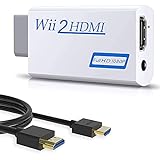 Wii zu HDMI Adapter mit HDMI Kabel,Wii zu HDMI 1080P 720P Port Ausgang Video & 3.5mm Audio - Unterstützt alle Wii Anzeigemodi (Weiß Blau)