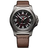 Victorinox Herren Analog Quarz Uhr mit Leder Armband 241778
