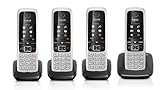 Gigaset C430 / C 430 Quattro schwarz mit insgesamt 4 Mobilteilen