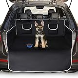 Toozey Kofferraumschutz Hund mit Seitenschutz - Universal Auto Kofferraum Hundedecke - Robuste Schutzmatte für Hunde, Schwarz - Graue Kante