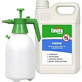 Envira Floh-Spray - Anti Flohmittel für die Wohnung 5L + 2L Drucksprüher - Umgebungsspray, Mittel gegen Flöhe - Geruchlos & Auf Wasserbasis