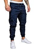 UMore Herren Hose Jogger Chino Cargo Jeans Hosen Stretch Sporthose Herren Hose mit Taschen Slim Fit Freizeithose