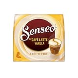 Senseo Pads Café Latte Vanilla, 40 Kaffeepads, 5er Pack, 5 x 8 Getränke, 460 g