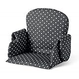 Geuther 4742 Sitzverkleinerer Sitzpolster Hochstuhleinlage für Neugeborene geeignet für Hochstühle Family Nico & Mucki Waschbarer Bezug aus Baumwolle Kleine Punkte