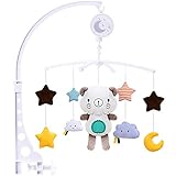 SaiXuan Baby Musical Cot Mobile,Musik Mobile Baby Design Universal Nursery Baby Cot Bed Mobile Cute Music Activity Crib Stroller Soft Toys for Newborn Infant Toddler