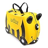 Trunki Handgepäck & Kinderkoffer zum Draufsitzen | Kinder Risen Geschenk für Mädchen & Jungen | Trolley Bernard Biene (Gelb)