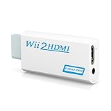 Wii zu HDMI Adapter,GANA Wii to HDMI 720/1080P HD Converter Adapter mit 3,5mm Audioausgang Wii zu HDMI Konverter für Wii Monitor Beamer Fernseher
