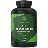 Bio Gerstengras - 360 Kapseln (500mg) - Deutscher Anbau - 3.000mg hochdosiert pro Tagesdosis - enthält Selen (trägt zur Erhaltung normaler Haare und Nägel bei) - Vegan & Laborgeprüft - TRUE NATURE®