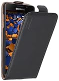 mumbi Echt Leder Flip Case kompatibel mit Samsung Galaxy A5 2016 Hülle Leder Tasche Case Wallet, schwarz