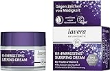 lavera Re-Energizing Sleeping Cream - Nacht Creme - Nachtpflege - mit Bio Traube & Vitamin E - Bio Pflanzenwirkstoffe - Hautpflege - vegan - Naturkosmetik – neutrale & innovative Gesichtspflege - 50ml