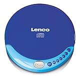 Lenco CD-011 Tragbarer CD-Player Walkman - Diskman - CD Walkman - Mit Kopfhörern und Micro USB Ladekabel - Blau