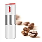 Filter Elektrische Kaffeemaschine, tragbare Reisende Kaffeemühle Tasse USB-Aufladung EIN-Knopf-Betrieb Reisen Kaffee im Freien Ma,White