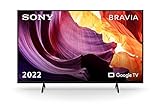 Sony BRAVIA KD-55X80K/P (55 Zoll), LCD, 4K Ultra HD (UHD), High Dynamic Range (HDR), Google TV, 2022 Modell (Schwarz)