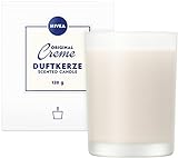 NIVEA Original Creme Duftkerze (120g), schöne Duftkerze im Glas mit der bekannten NIVEA Creme-Note, zart duftende Kerze im Milchglas-Behälter