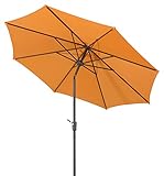 Schneider Sonnenschirm Harlem, mandarine, 270 cm rund, 640-75, Gestell Stahl, Bespannung Polyester, 5 kg