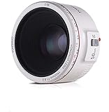 YONGNUO YN50MM F1.8 II AF/MF 0,35 M Fokusabstand Standard Prime Objektiv Weiß für Canon DSLR Kamera + NAMVO Diffusor